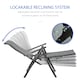 image 3 of Outsunny Outdoor Sun Recliner Loungers with Adjustable Footrest, Grey