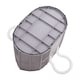 image 5 of Living and Home Foldable Plastic Laundry Basket, Grey | Grey