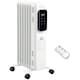 image 1 of HOMCOM 1500W Oil Filled Radiator, 7 Fin Portable Electric Heater with LED Display, 24H Timer, 3 Heat Settings, Adjustable Thermostat, Safety Cut off, Remote Control, White