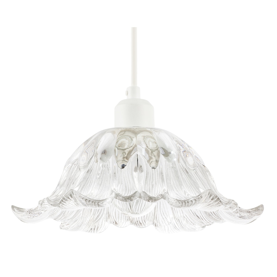 image 1 of Art Nouveau Sculptural Clear Glass Pendant Ceiling Lighting Shade