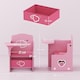 image 5 of AIYAPLAY Kids Table and Chair Set, Toddler Desk Chair with Storage Bins | Pink