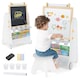 image 1 of COSTWAY Kids Art Easel 4-in-1 Toddler Activity Table Set w/ Whiteboard White