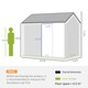 image 5 of Outsunny 8 x 6ft Metal Garden Shed Outdoor Storage Shed with  Doors Window
