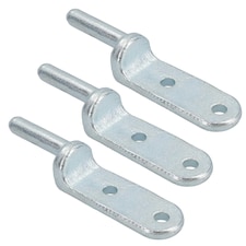 12.5mm Bolt On Gudgeon Tailboard Hinge Pin for Trucks Trailers Zinc Plated 3pc Silver
