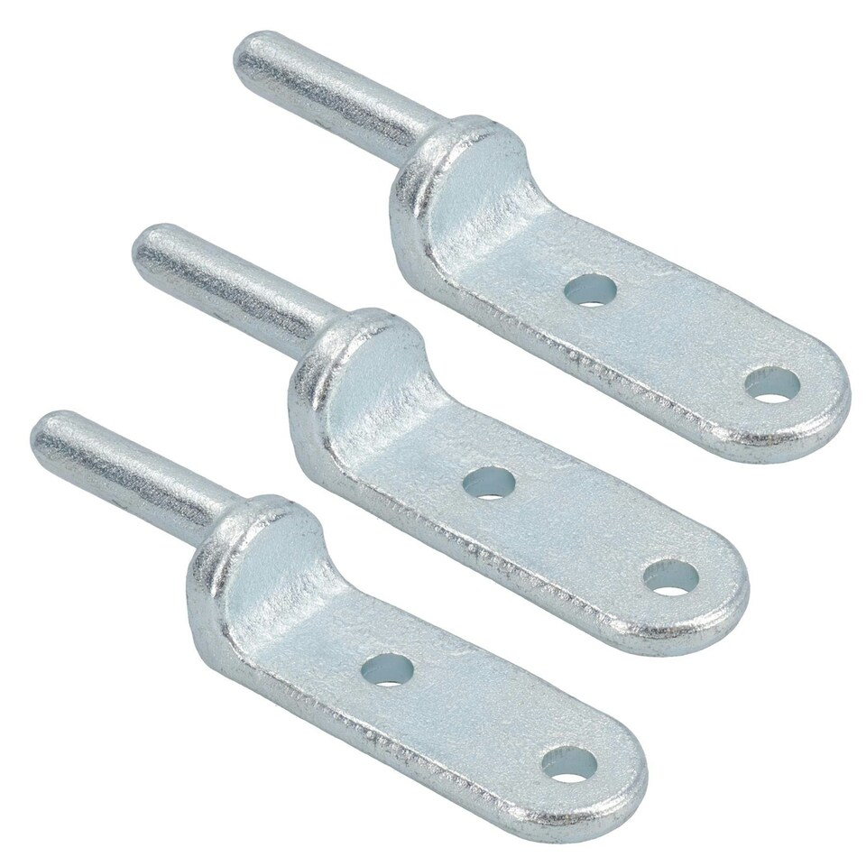 image 1 of 12.5mm Bolt On Gudgeon Tailboard Hinge Pin for Trucks Trailers Zinc Plated 3pc Silver