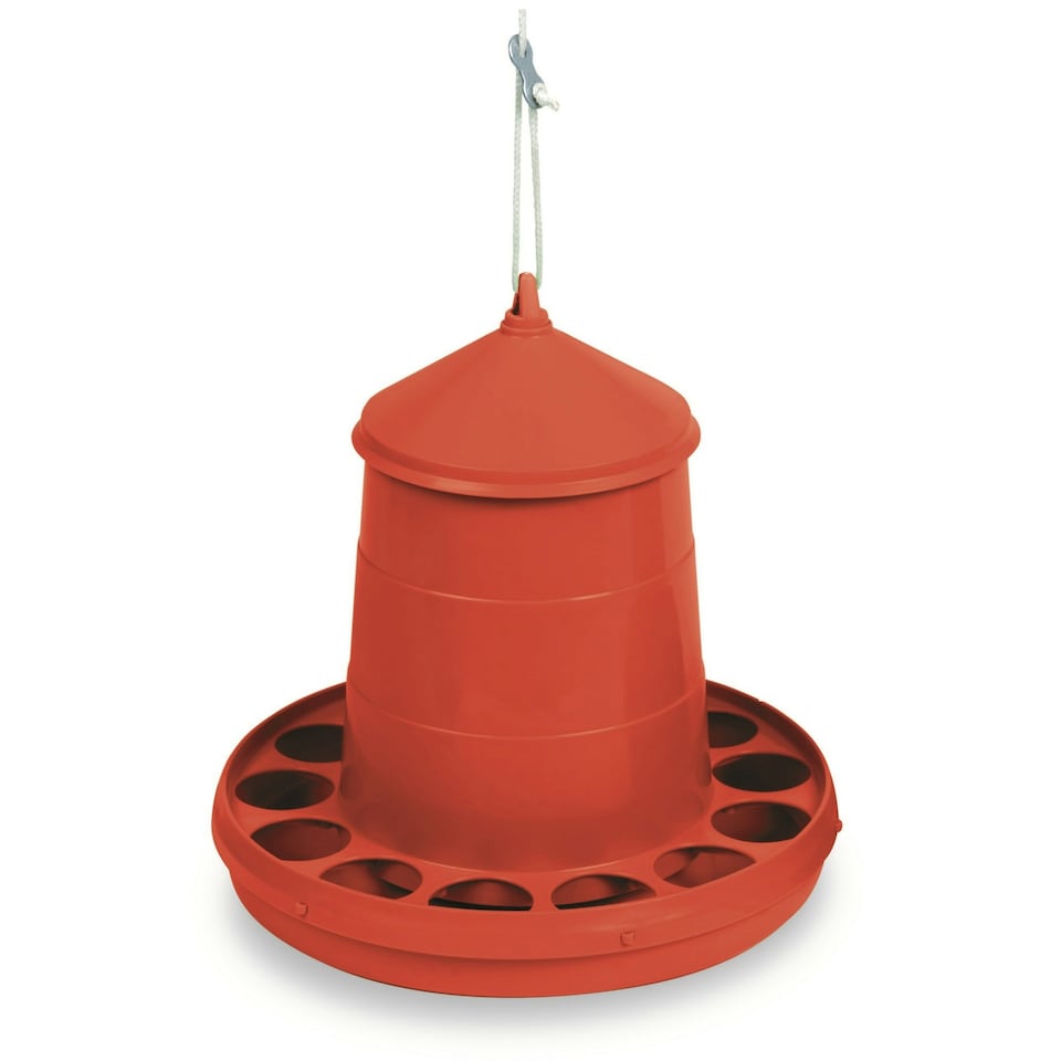 Gaun Plastic Poultry Feeder - Red - 4kg