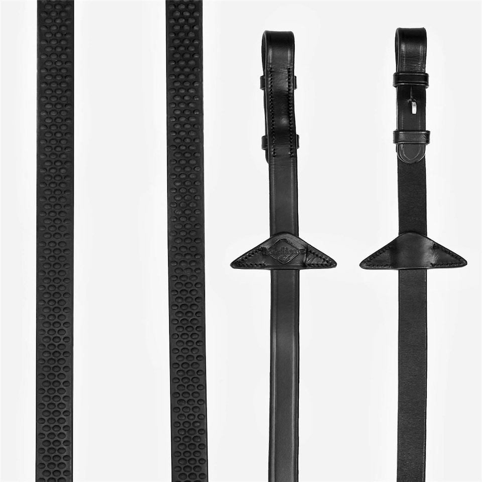 image 1 of LeMieux Soft Rubber Reins Brown | Full