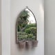 image 1 of Rusty Wall Mirror with Triple Planter - Distressed Metal - L15 x W45 x H73 cm | Grey