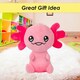 image 8 of Axolotl Soft Toy Cute Plushie Huggable Cuddly Stuffed Toy 25cm Pink