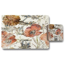 Watercolour Flower Print (Placemat & Coaster Set)
