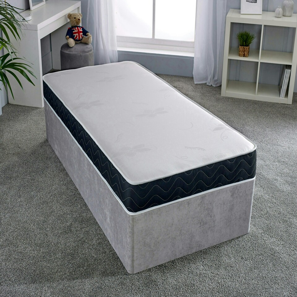 image 1 of Mars Black Border Hybrid Mattress - 17cm Deep, Medium-Soft Feel Black | King