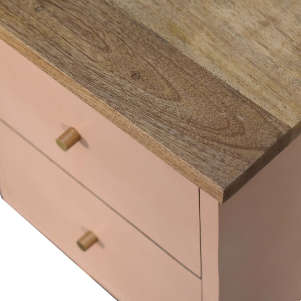 image 1 of Blush Pink Hand Painted Bedside