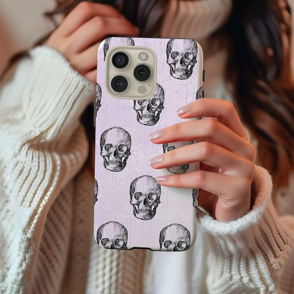 image 1 of Watercolour Skull Phone Case | Purple | Galaxy S23
Tough | Galaxy S23
Tough