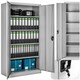 image 1 of Filing Cabinet Blain - 5 height-adjustable shelves, lockable doors Grey