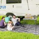 image 2 of Outsunny 3ft Folding Camping Table with 2 Adjustable Height, Dark Grey 
