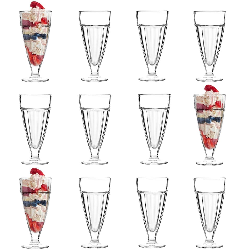 image 1 of Argon Tableware Ice Cream Sundae Glasses - 350ml - Pack of 12 | Clear | Clear