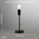 image 9 of Traditional and Classic Table Lamp Base in Matte Black with Pull Cord Switch | Black