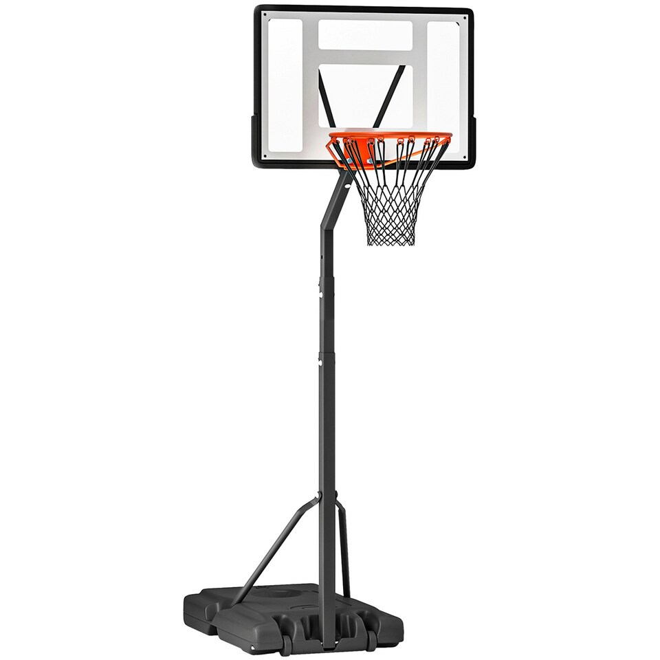 image 1 of HOMCOM Basketball Hoop 255-305cm Height Adjustable Stand w/ Wheels
