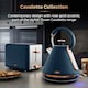 image 2 of Tower Cavaletto Pyramid Kettle & 2 Slice Toaster Set in Midnight Blue & Rose Gold