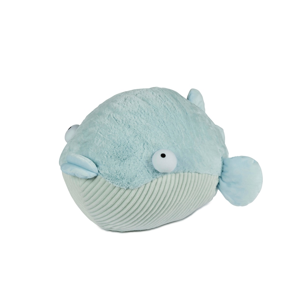 image 1 of Warmies Supersized Cushies Pufferfish