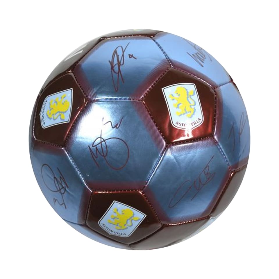 image 1 of Aston Villa FC Printed Signature Football | Blue | Sky Blue/Claret/Yellow | 5 | 1