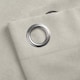 image 2 of Velvet Chenille Eyelet Curtains Ready Made Pair - 142cm x 229cm - Cream