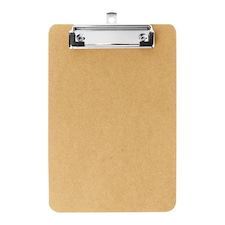 Pack of 5 A5 Wooden Masonite Clipboard with Hanging Hole