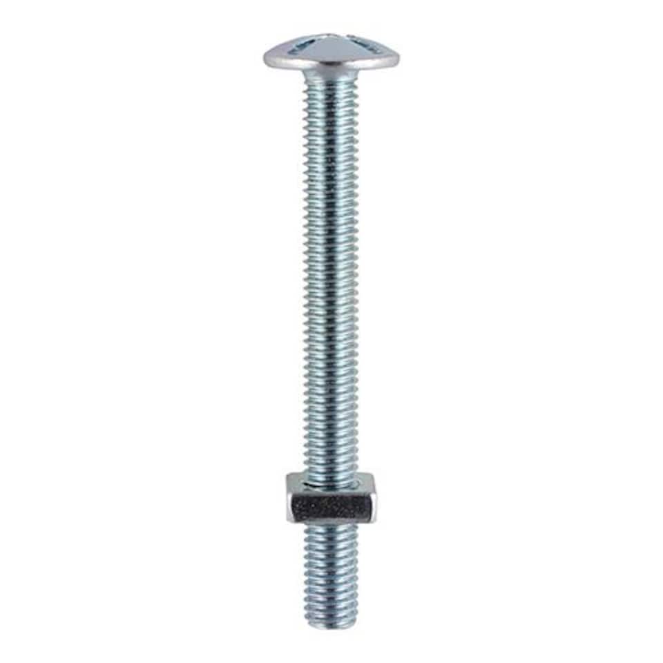 image 1 of Timco - Roofing Bolts with Square Nuts - Zinc (Size M8 x 200 - 50 Pieces)