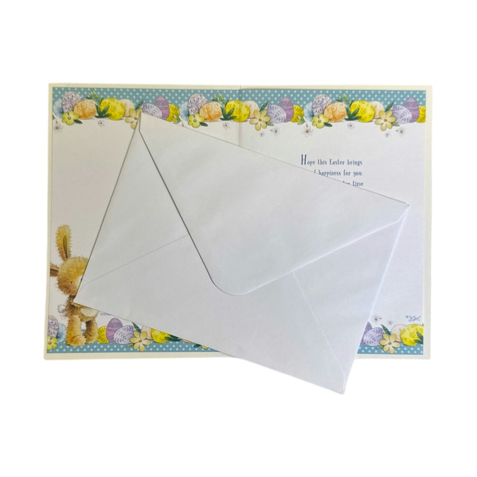 image 1 of Just For You Rabbit And Chicks Design Open Easter Card