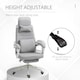 image 4 of Vinsetto Office Chair, Ergonomic Desk Chair, High Back Fabric Work Chair with 160 Reclining Backrest, Retractable Footrest, Neck and Lumbar Pillow for Home and Study, Grey