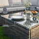 image 4 of Alivio 5-Seater PE Rattan Patio Corner Sofa Set with Table, Anti-UV Cushions