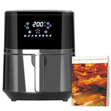 HOMCOM 4.5L Air Fryer, 8-in-1 Digital Air Fryer Oven with Rapid Air Circulation, Temp Control & Timer, Non-stick Basket, Oil-Free Cook, 1500W, Black