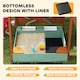 image 7 of AIYAPLAY Wood Sandpit for Kids with Canopy for Garden, Beach | Green