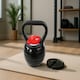 image 5 of Strongology 7-in-1 Adjustable Smart Kettlebell up to 18kg Black with Red Dial Home Fitness Gym Equipment