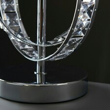 ValueLights Rothwell Silver Table Lamp Blue Shade