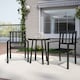 image 8 of Outsunny 3 Piece Patio Bistro Set with Plastic Top, 2 Stackable Chairs, Grey | Multi | One Size | 1