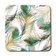 image 3 of Imprints peacock feathers (Coaster)