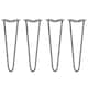 image 1 of 4 x 16" Hairpin Legs - 2 Prong - 12mm - Raw Steel