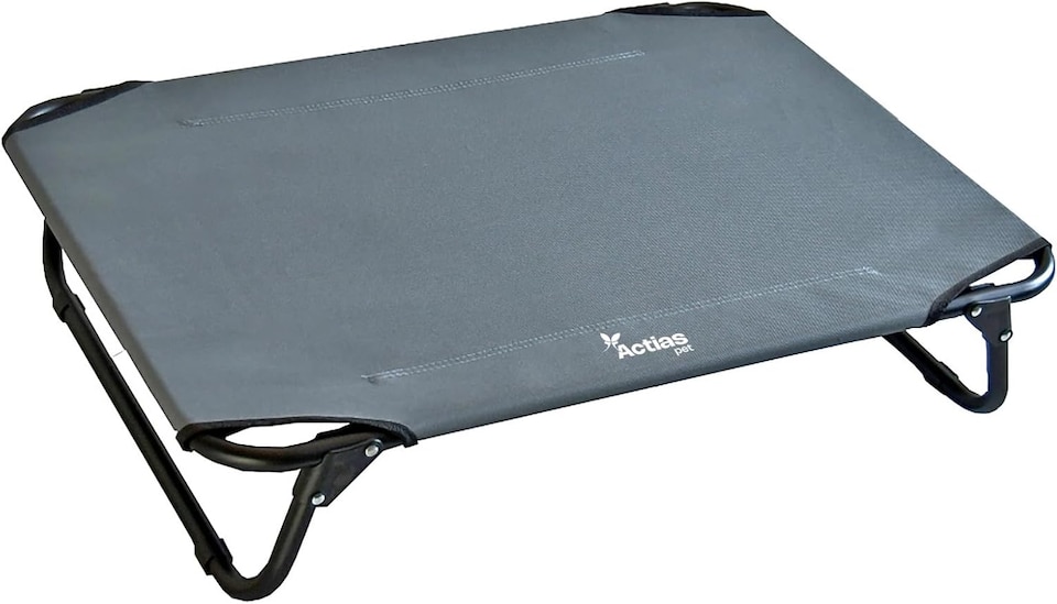 image 1 of Actiaspet Elevated Folding Dog Bed Indoor Outdoor Pet Cot Steel Frame (Grey, Large)