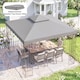 image 8 of Outsunny 3(m) 2 Tier Garden Gazebo Top Cover Replacement Canopy Roof Light Grey | Grey