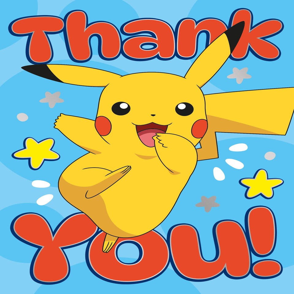 image 1 of Pokemon Thank You Card