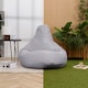 image 5 of Icon Dalton High Back Adult Gaming Indoor Outdoor Bean Bag Chair, Grey