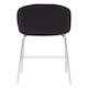 image 2 of Tamzin Black Velvet Chrome Finish Bar Chair Black