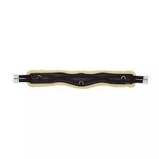 HyCOMFORT Fleece Horse Jumping Girth | Black | Black/Natural | 46in | 1