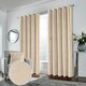 image 1 of Hampton Cream Velvet Curtains 90 x 90 inch (229 x 229 cm) 100% Blackout Eyelet Thermal Noise Reducing Curtains for Bedroom and Living Room