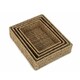 image 3 of Set of 4 Rectangular Seagrass Tray Brown | Brown