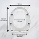 image 3 of Marco Paul White Plastic Oval Toilet Seat 18"