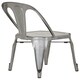 image 4 of Interiors by Premier Grey Chair with Metal Frame, Comfy Grey Outdoor Metal Chair, Effortless Cleaning Metal Chair