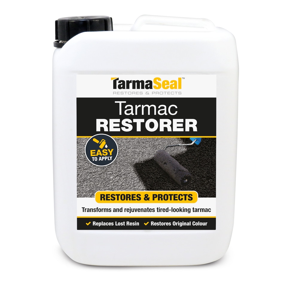 image 1 of Tarmaseal Tarmac Restorer (Black) Tarmac Paint, Tarmac Sealer, Restore Lost Colour for Tarmac Driveway, 3-5 Year Protection, 5L