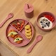 image 5 of Tiny Dining Baby Silicone Weaning Fork - Dusty Rose Pink